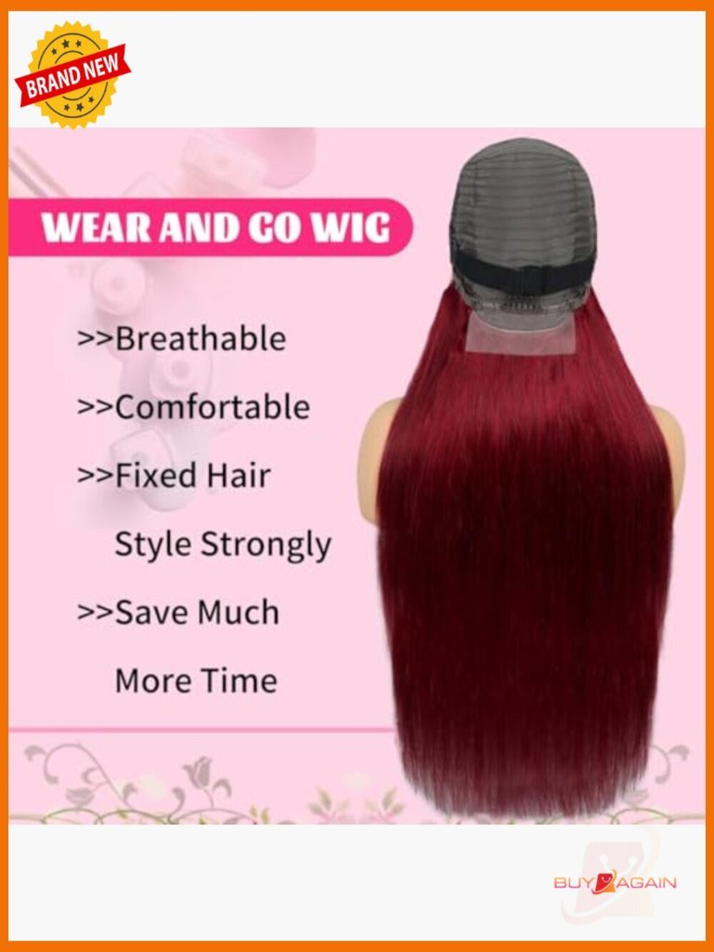 13x6 Straight Lace Front Wig 200% Density Pre Plucked Baby Hair Glueless Human - Picture 5 of 6